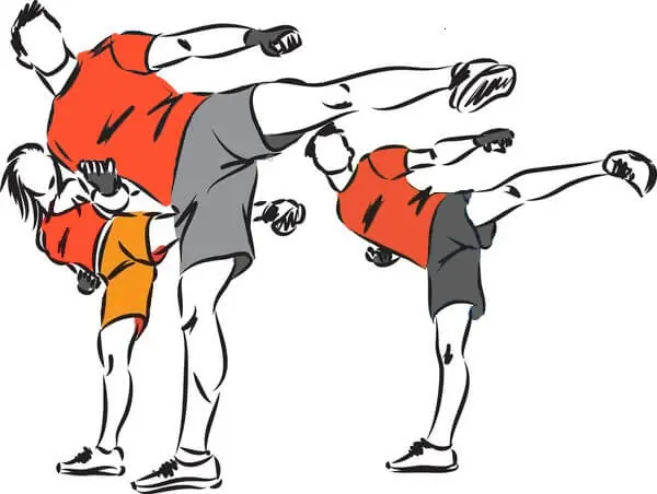 Illustration de techniques de self-défense et de combat